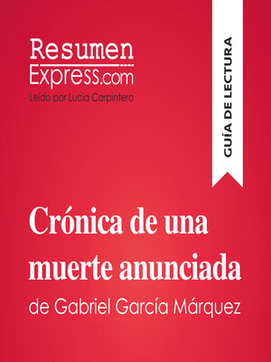 cover image of Crónica de una muerte anunciada de Gabriel García Márquez (Guía de lectura)